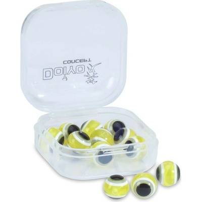 Doiyo sklenené korálky s okom Yellow 8mm 12ks