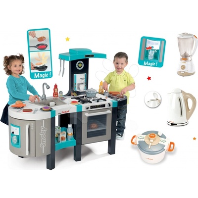 Smoby set kuchyňka elektronická Tefal French Smoby s magickým bubláním a setem kuchyňských spotřebičů 311206-1