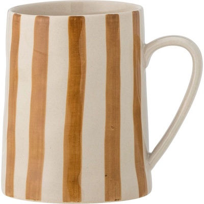 Bloomingville Глинена чаша в цвят жълта охра и бяло 440 ml Begonia - Bloomingville (82060583)