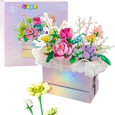 Lean Toys Box Flower Fialová Led 706ks