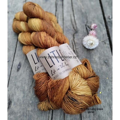 LIFE IN THE LONG GRASS Příze LITLG Fine Sock Gorse merino a nylon 100 g