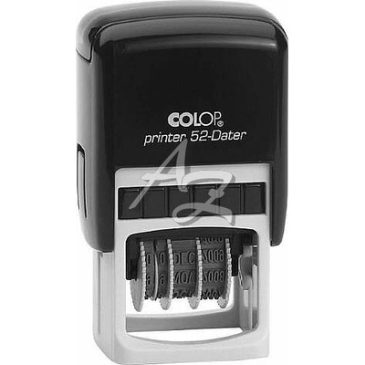 Colop Printer 52 Dater Černý+polštářek Černý – Zboží Mobilmania