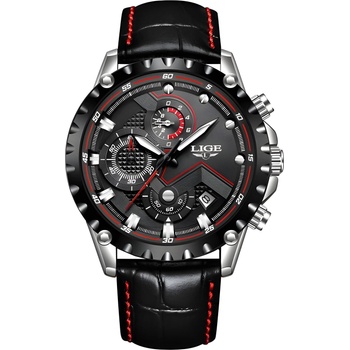 LIGE Часовник lige lu-4061 - Черен / Сребърен kp4061 (lu-4061)