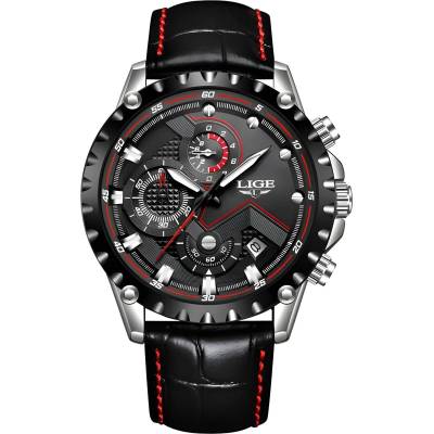LIGE Часовник lige lu-4061 - Черен / Сребърен kp4061 (lu-4061)