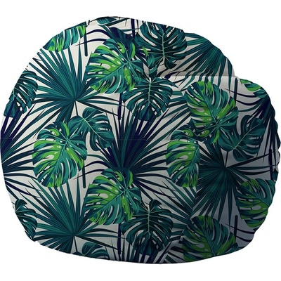 PUFRELAX Барбарон 600л. King Size, Tropical, Перящ се калъф, Пълнеж с микс от мемори пяна и дунапрен, Принт (PUF-M-K-TM-TRO)