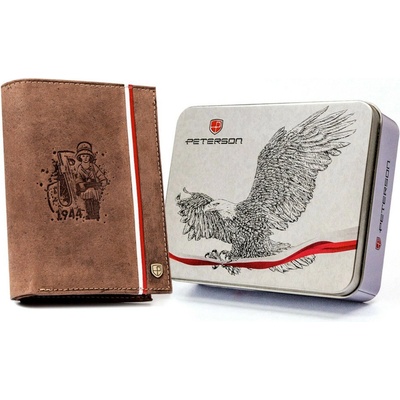 Peterson PTN 317PW-01 2-1-4 HUNTER hnedá pánska kožená peňaženka