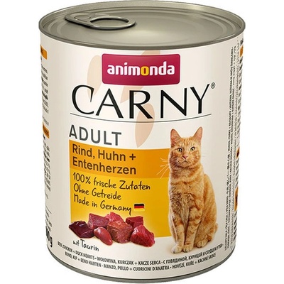 Animonda Carny Adult - Говеждо, пиле и сърца от патица 800 г