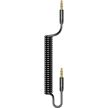 USAMS Кабел Usams Spring Audio Cable SJ256YP01, от 3.5mm Jack(м) към 3.5mm Jack(м), 1.2 м. , черен (SJ256YP01)