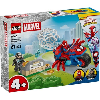 LEGO® Marvel Spidey and his Amazing Friends - Spidey on his Motorcycle vs. Rhino (11206)