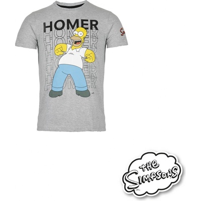 Pánské tričko Simpsons šedý melír Šedý melír
