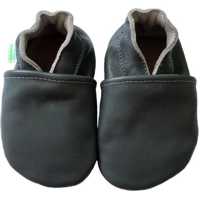 Hopi Hop kožené capáčky Barefoot antracit – Zboží Dáma