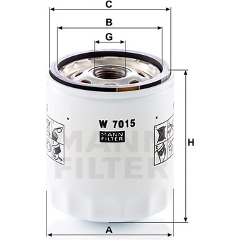 MANN FILTER Olejový filter W 7015