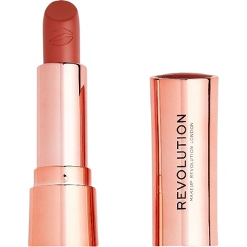 Revolution Beauty Satin Kiss Червило за устни Race Peach Nude, 3.5 g
