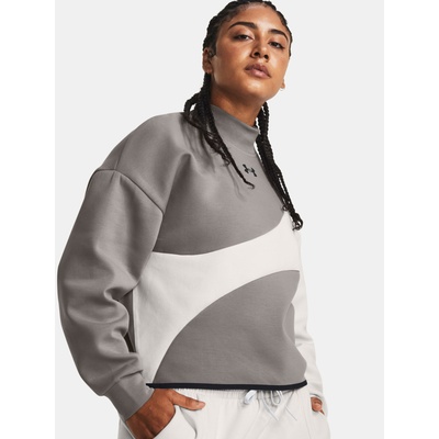 Unstoppable Flc Crop Crew Sweatshirt Under Armour | Siv | ЖЕНИ | XS