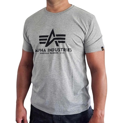 Alpha Industries Basic T-Shirt grey tričko pánske šedé