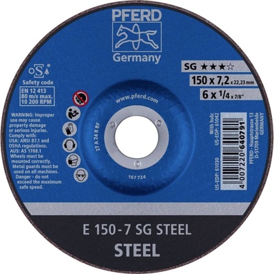 Pferd E 150-7 Brúsny kotúč lomený 150 x 22.23 mm 62215726 10 ks