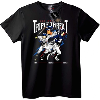 NOONEBRAND Тениска LA Тройна Заплаха Бейзбол - 5XL, Black