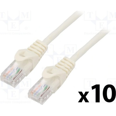 Lanberg PCU5-20CC-0300-W Patch U/UTP Cat 5e RJ45 vidlice z obou stran lanko CCA