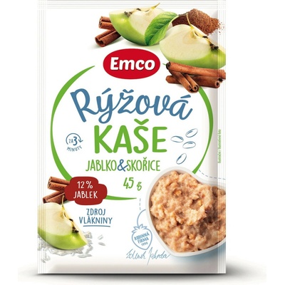 Emco Ryžová kaša s jablkami a škoricou 45 g