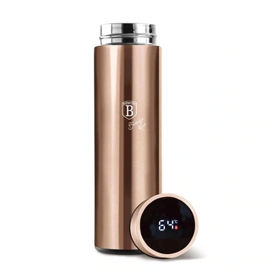 Berlinger Haus BH/7954A Metallic Line Rose Gold Edition с LED индикатор за нагряване, 500 ml бутилка за пиене в розово злато (BH/7954A)