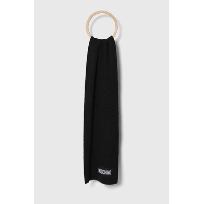 Moschino Кашмирен шал Moschino в черно с меланжов десен (M5738.50215)
