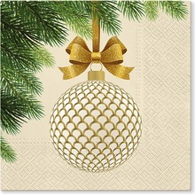 TaT servítky Golden Bauble 33x33cm