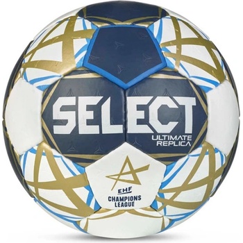 Select Хандбална топка Select Ultimate EHF Реплика на Шампионската лига V25 синьо/бяло размер 0