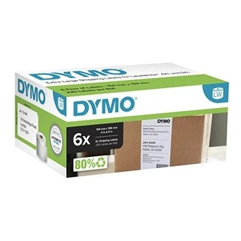 DYMO 2128307, 159mm x 104mm, голям, бялото оригинални хартиени етикети, 6 x 220 компютри (2238107)
