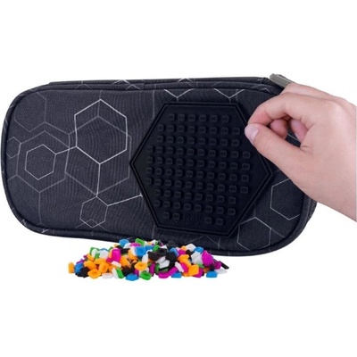 PIXIE CREW Ученически несесер Pixie Crew - Hexa Black (PXA-14-34)