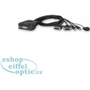 Aten CS-22D 2-port DVI KVM USB mini, integrované kabely