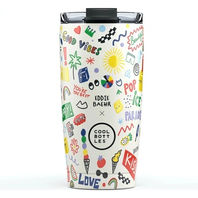 Cool Bottles Xclusive! Nerezový termohrnek Eddie Baehr Good Vibes 550 ml