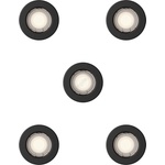 Philips - Комплект от 5 вградени таванни осветителни тела PERIDOT 1xGU10/7W/230V черни (P7287)