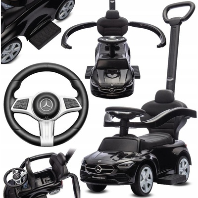 Baby Mix Odrážedlo s vodící tyčí Mercedes Benz AMG C63 Coupe černá