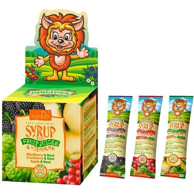 Tiande Sirupy s ovocnými šťávami a vitamíny 21x10g