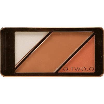 O.TWO.O 3 in 1 Blusher Highlighter Contour 03 Prom Kontúrovacia paletka na tvár 10 g