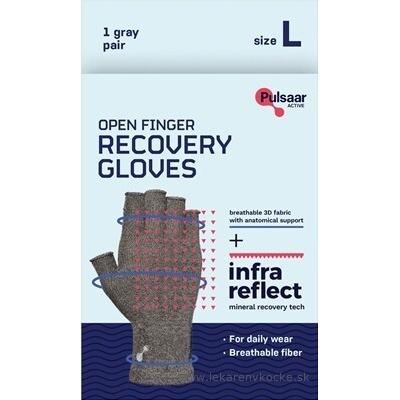 Pulsaar Active Rukavice na zotavení (Open Finger Recovery Gloves) velikost L 1x1 pár