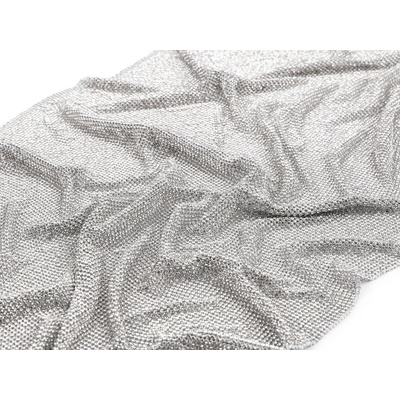 Štras v metráži zlatá, stříbrná 39x116 cm Varianta: 1 stříbrná, Balení: 1 ks 56638/143403/260528