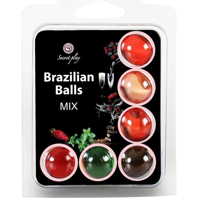 Secret play Brazilian Mix 6 Balls set masážny olej 24 g