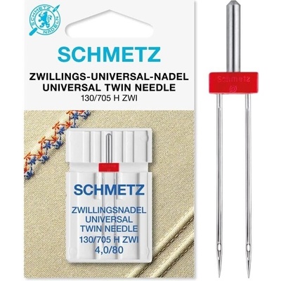 Dvojjehla Schmetz universal 130/705 H, rozpich 4 mm/80 – Zboží Dáma