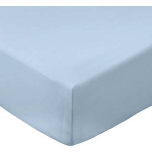Bianca Син еластичен чаршаф от памук перкал 185x200 cm Cotton Percale - Bianca (BD/52521/R/SKFDX/BL)