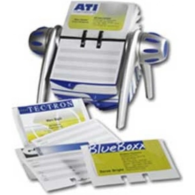 Durable Visifix rotačný vizitkár Flip strieborný modrý