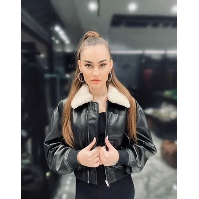 Max Original Leather Dámska kožená bunda ALBA fur black
