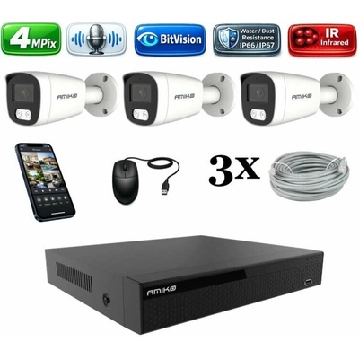 Amiko IP 3 kamerový set 4Mpix Tube 1401K3
