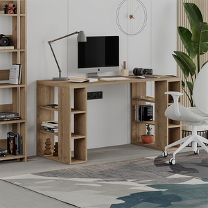 TopMebel Офис бюро Colmar TopMebel от меламин в светлокафяв цвят 140x60x75cm