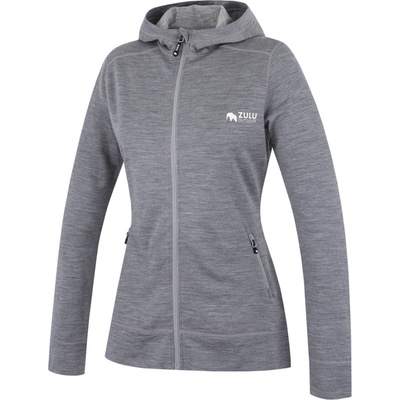 Zulu Merino Hoodie 230 sivá