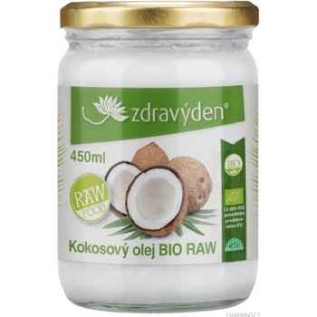 Zdravý den Kokosový olej 100% panenský Bio Raw 450 ml
