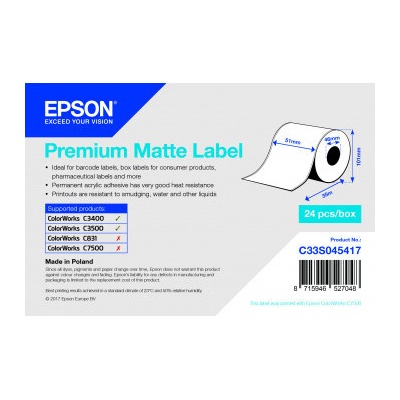 Epson label roll, normal papier, 51mm