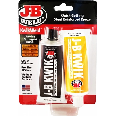 J-B WELD 8271 KwikWeld XL rýchlo tuhnúce dvojzložkové epoxidové lepidlo 2 x 142 g