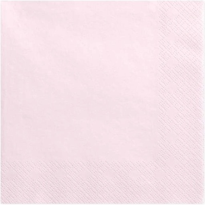 PartyDeco Ubrousky 3 V světle pudrově růžová 33x33cm