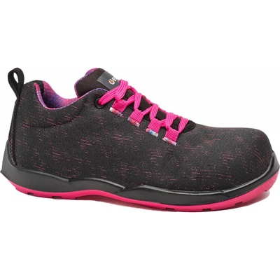 BASE VIOLET SHOE S3L FO SR poltopánka čierna/ružová